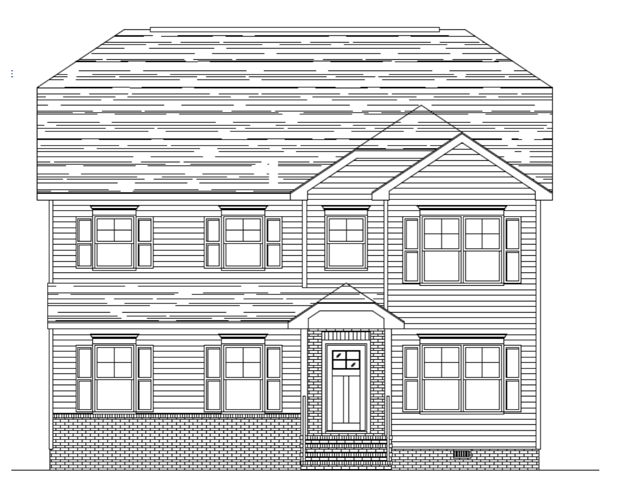 Plan Drawing for the Elmsted lot 46 section 7 for sale in Castleton by Boyd Homes.